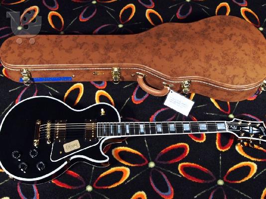 PoulaTo: 2016 GIBSON LES PAUL CUSTOM SHOP Προσαρμοσμένο μαύρο ΜΕ ΧΡΥΣΟ ΥΛΙΚΟΥ